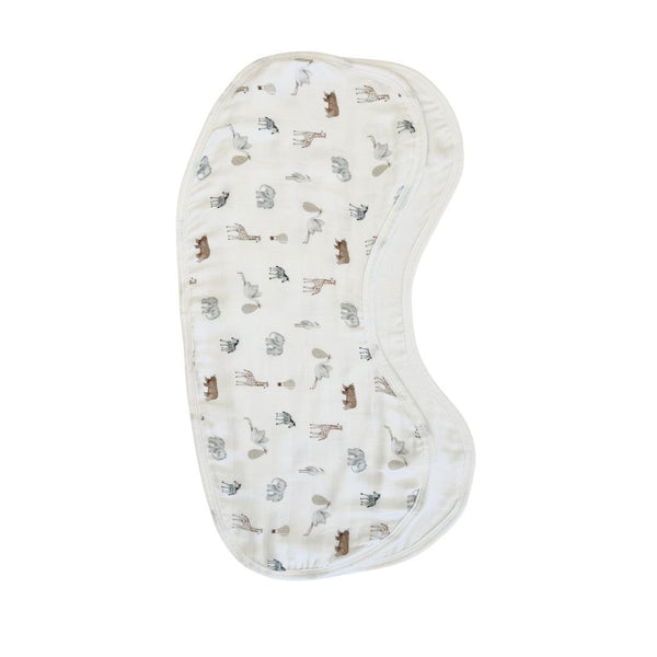 Burp Cloth/Bib | Savanna Bebe & White