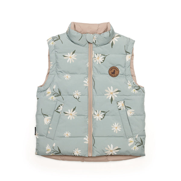 Reversible Puffer Vest | Forget Me Not