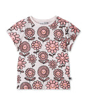 Happy Flowers Tee | Oatmeal Marle