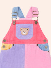 Colour Block Girl Cord Overall
