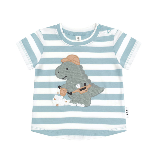 Construction Dino Stripe T-Shirt