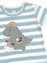 Construction Dino Stripe T-Shirt