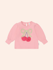 Cherry Bow Puff Sleeve Top