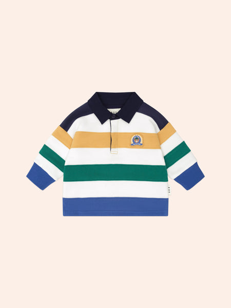 Colour Block Panelled Rugby Top