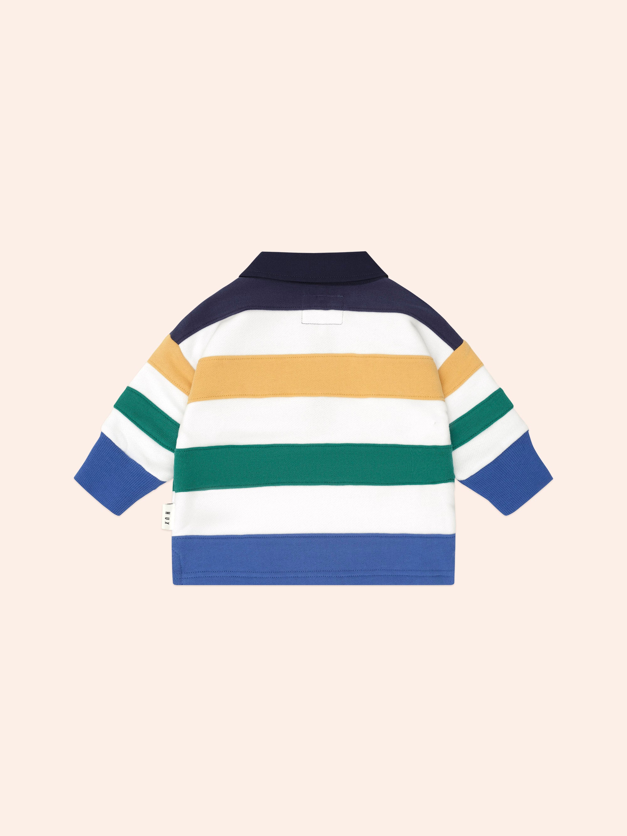 Colour Block Panelled Rugby Top