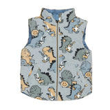 Dino Band Reversible Fleece Vest