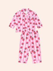 Strawberry Fields Forever Stripe Flannel PJ Set