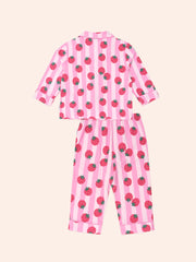 Strawberry Fields Forever Stripe Flannel PJ Set