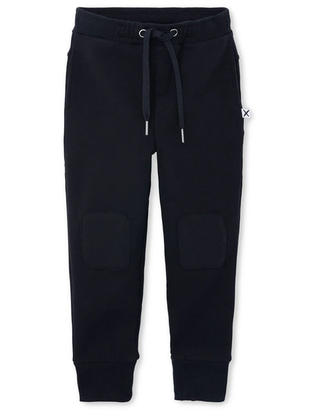 Furry Patch Trackies | Black