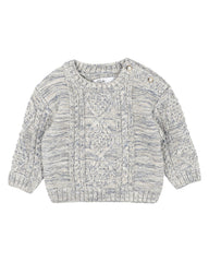 Liam Cable Knitted Jumper | Pebble