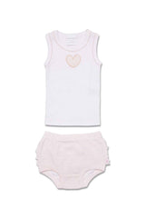 Singlet and Frilled Shorts Set | Heart