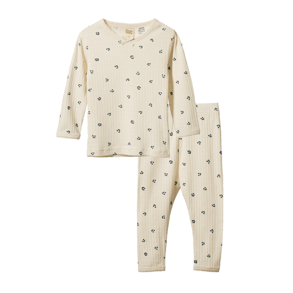 L/S Pointelle Pyjamas | Winter Berry Print