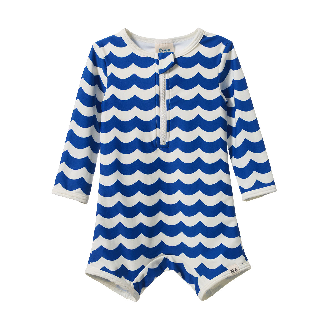 One Piece Bathing Trunks | Waves Blue Print