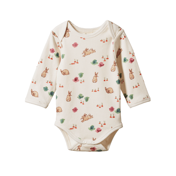 L/S Bodysuit | Country Bunny Print