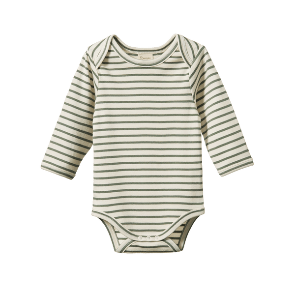 L/S Bodysuit | Nettle Sailor Stripe