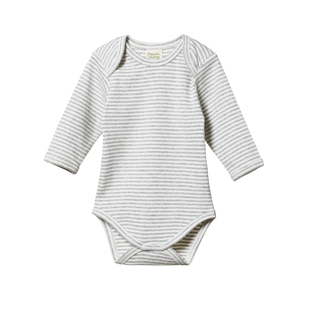 L/S Bodysuit | Grey Marl Stripe