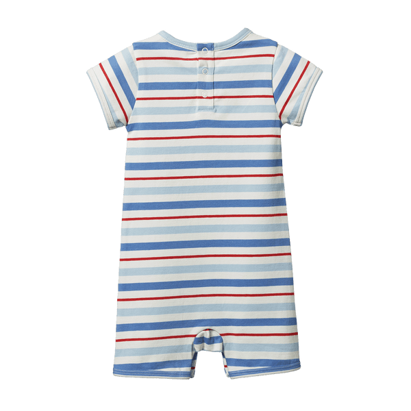 S/S Quincy Romper | Surf Stripe