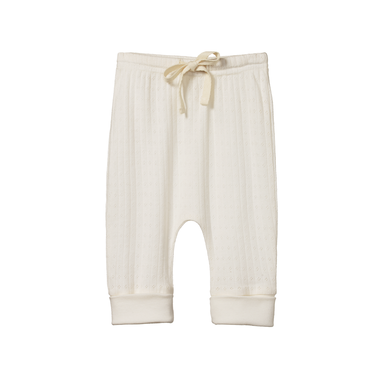 Drawstring Pants Pointelle | Natural