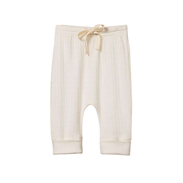 Drawstring Pants Pointelle | Natural