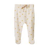 Footed Pants | Pointelle Lemon Print