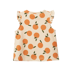 Fleur Tee | Grande Orange Blossom Print