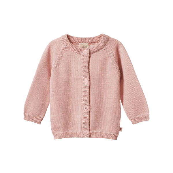 Merino Knit Cardigan | Rose Dust