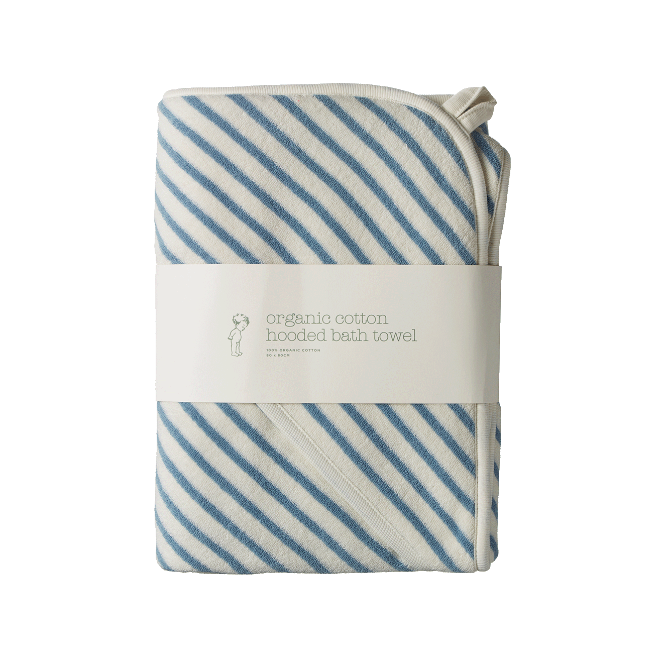 Hooded Towel | Powder Blue Sailor Stripe