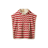 Poncho Towel | Waves Red Print