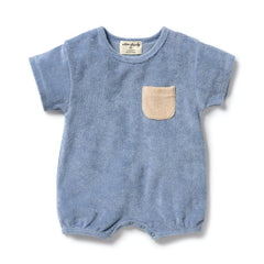 Dusty Blue Terry Growsuit