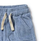 Dusty Blue Terry Shorts