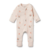 Peaches Pointelle Zipsuit w/Feet