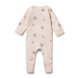 Peaches Pointelle Zipsuit w/Feet