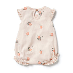 Peaches Pointelle Ruffle Growsuit