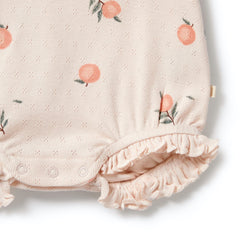 Peaches Pointelle Ruffle Growsuit