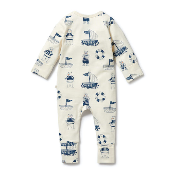 Nautical Bear Zipsuit w/Feet