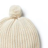 Knitted Rib Hat | Ecru