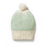 Knitted Rib Hat | Mint Green