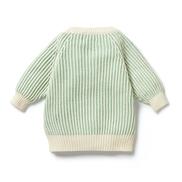 Knitted Ribbed Jumper | Mint Green