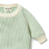 Knitted Ribbed Jumper | Mint Green