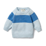 Knitted Stripe Jumper | Bluebell Fleck