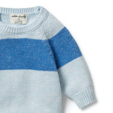 Knitted Stripe Jumper | Bluebell Fleck