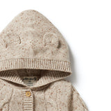 Knitted Cable Jacket | Almond Fleck