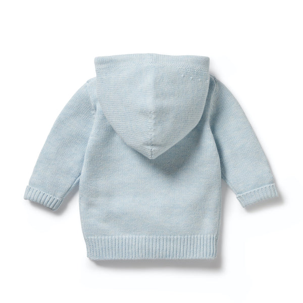 Knitted Zipped Jacket | Bluebell Fleck