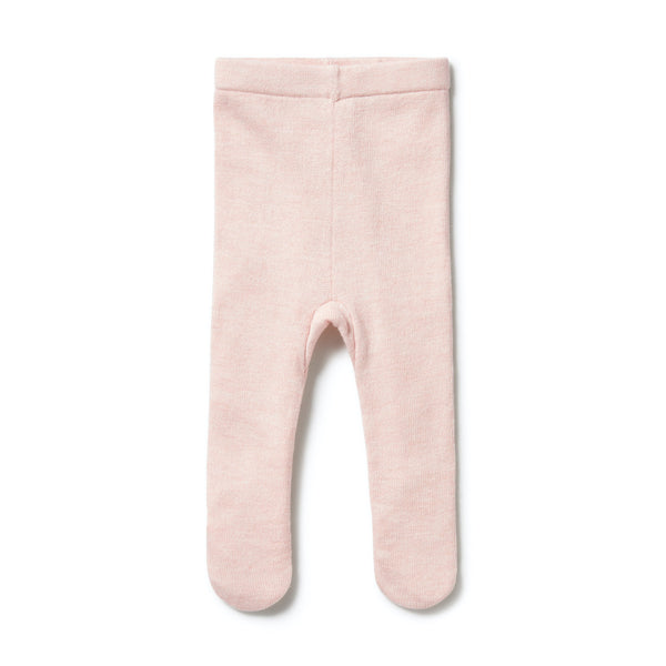 Knitted Legging w/Feet | Pink