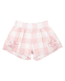 Lara Embroidered Check Shorts