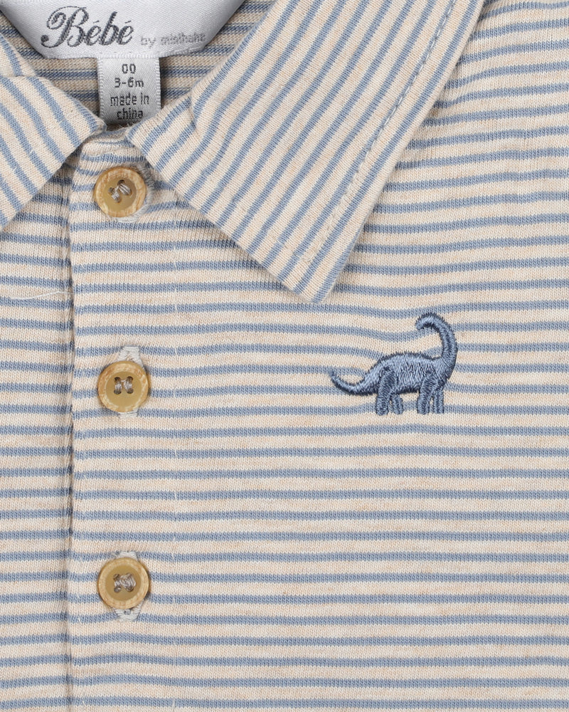 Kai Dino Stripe Polo Shirt