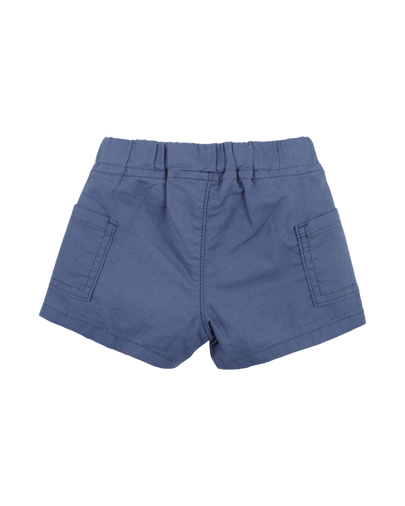 Kai Button Front Shorts | Mid Blue