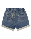 Knit Denim Shorts