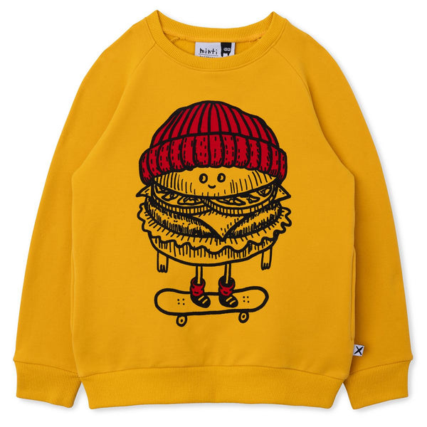 Burger Skater Furry Crew | Mustard