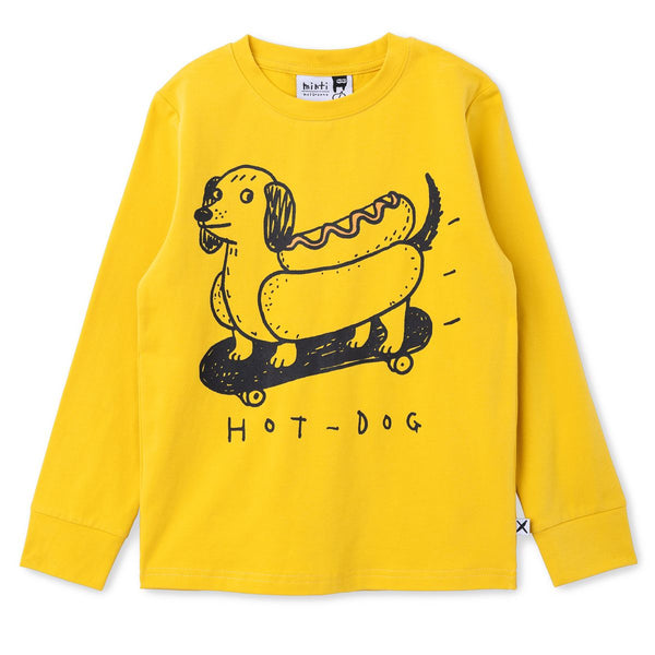 Hot Dog Tee | Mustard